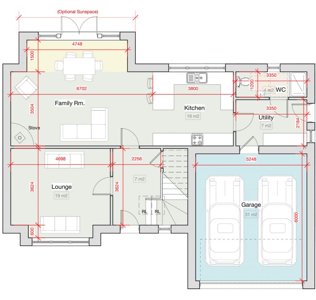 Snowdrop Gardens - Spruce - Ground Floor Plan