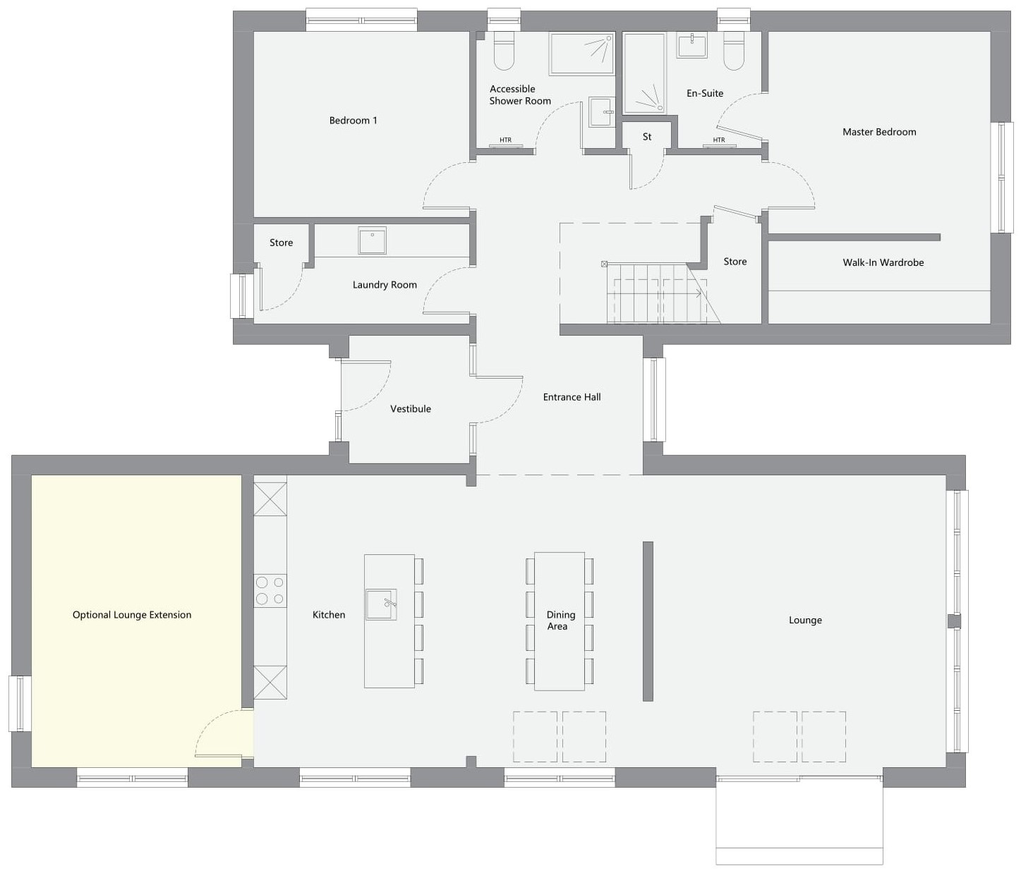 Glashmore development The Talisker Ground Floor Plan Snowdrop